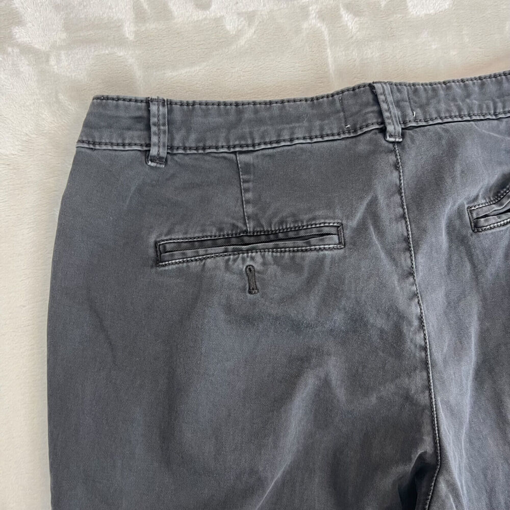 Anthropologie Pants Womens 30 Grey Relaxed‎ Chino Striped Side Preppy Casual - Picture 13 of 15